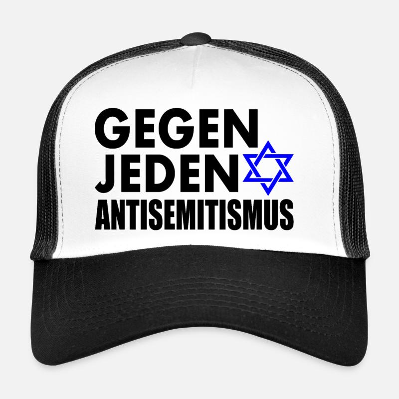 Gegen jeden antisemitismus - Trucker Cap - Weiß/Schwarz