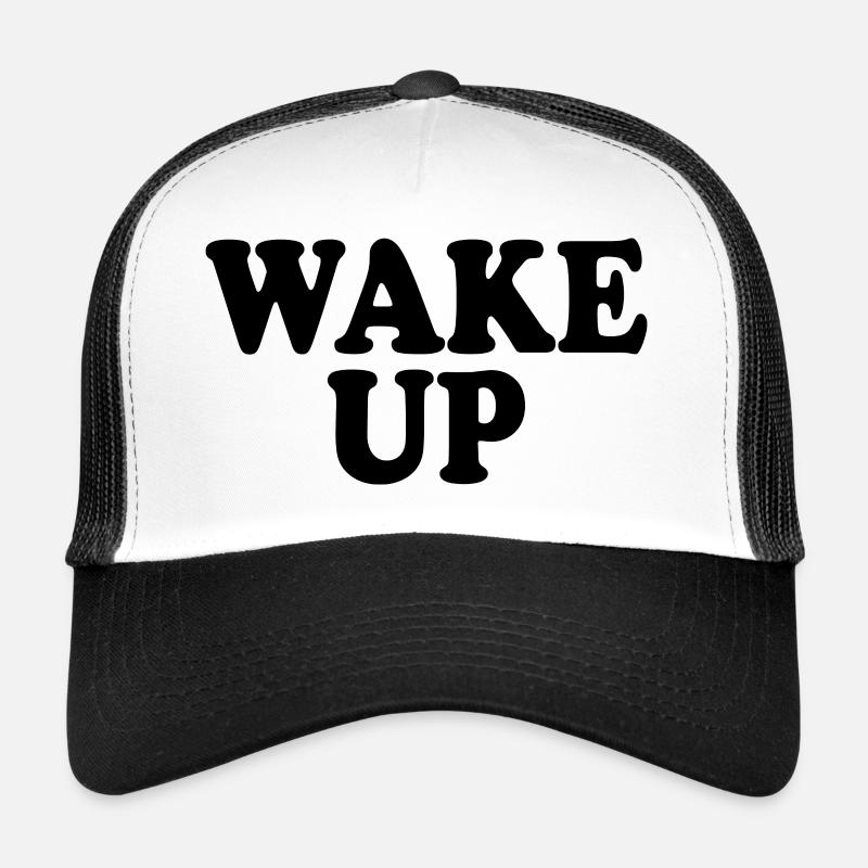 Wake up - Casquette trucker  - blanc/noir