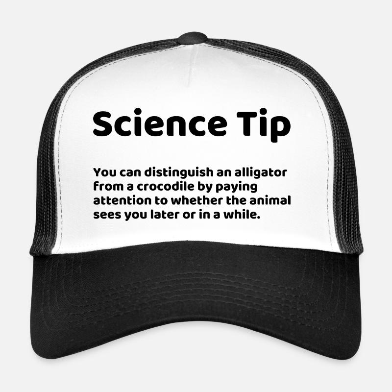 Wissenschaftstipp Lustiger Spruch - Trucker Cap - Weiß/Schwarz