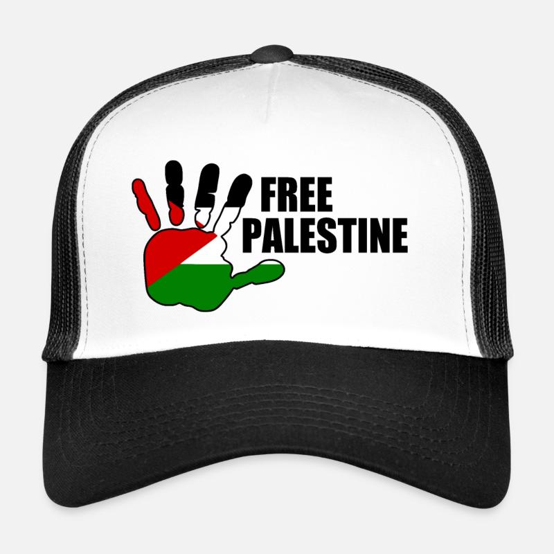 Free palestine - Trucker Cap - white/black