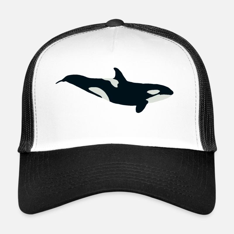 Bébé orque - Casquette trucker  - blanc/noir