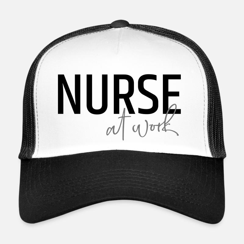 Nurse at work - Trucker Cap - Weiß/Schwarz
