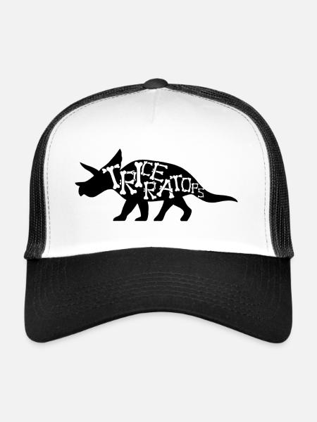 Triceratops - Trucker Cap - Weiß/Schwarz