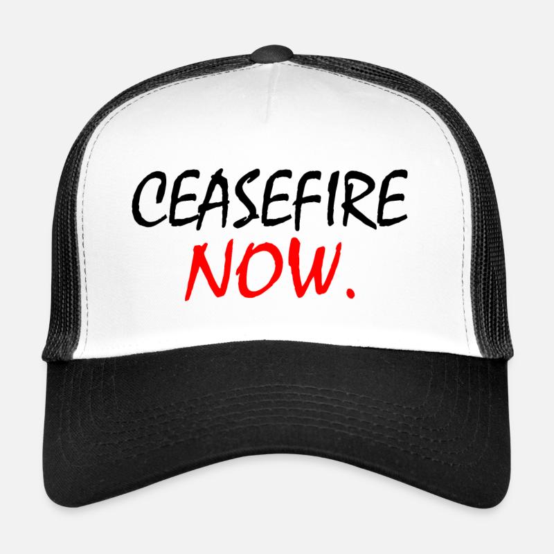 Ceasefire now - Trucker Cap - Weiß/Schwarz