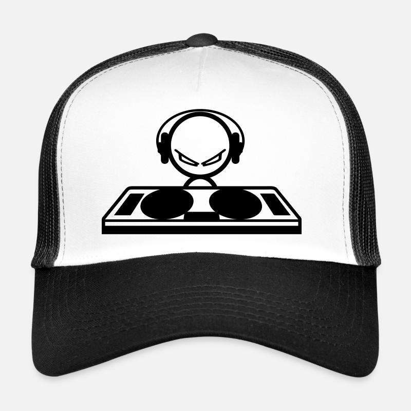 DJ - Casquette trucker - blanc/noir