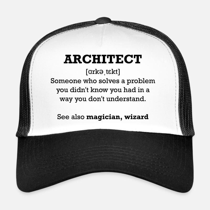 Architect - wizard - Trucker Cap - white/black
