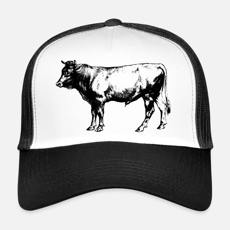 cow64 - Trucker Cap - Weiß/Schwarz