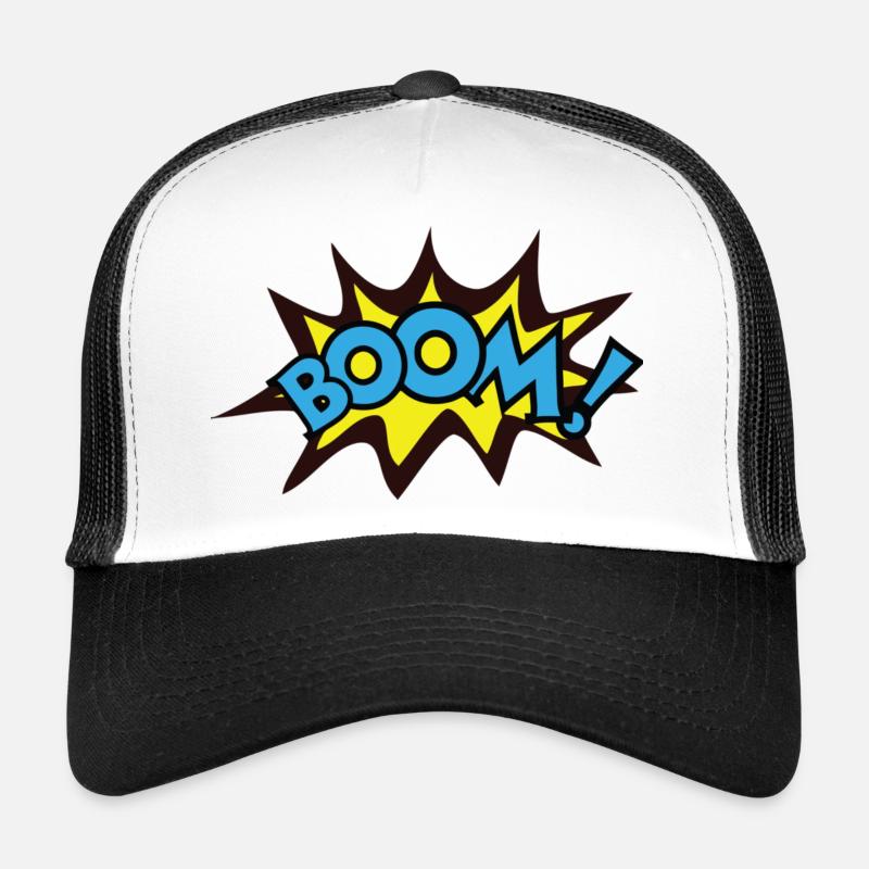 Boom! - Trucker Cap - white/black