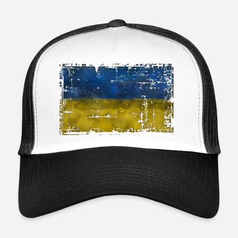 Ukraine - Trucker Cap - Weiß/Schwarz