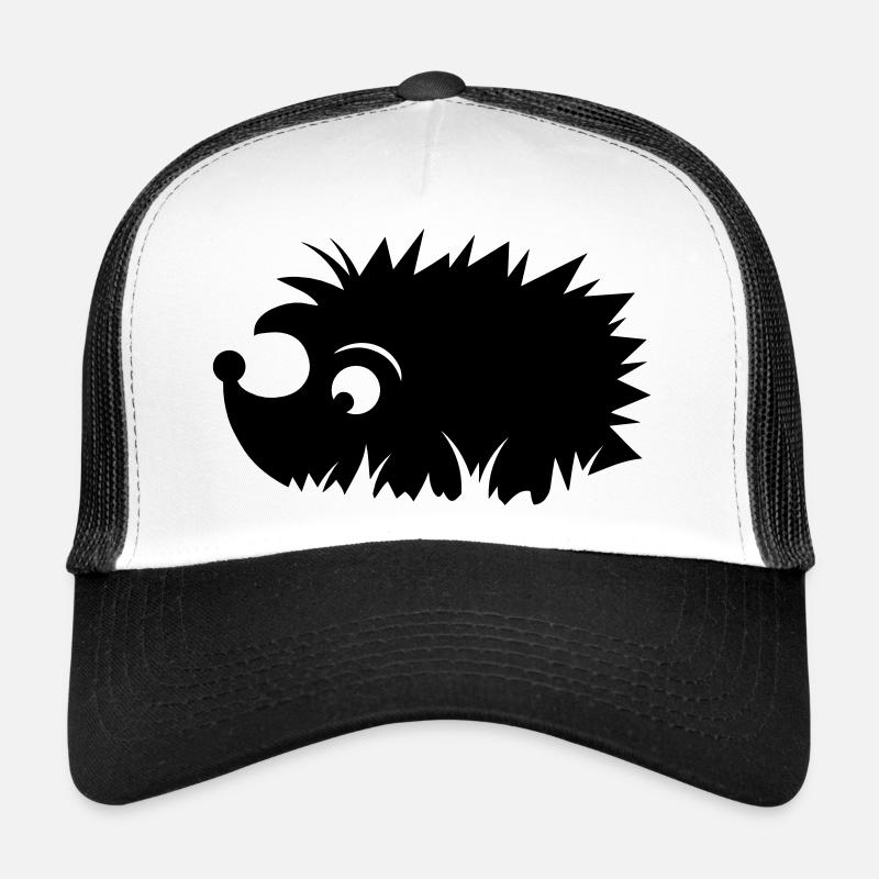 Igel in der Wiese - Trucker Cap - Weiß/Schwarz