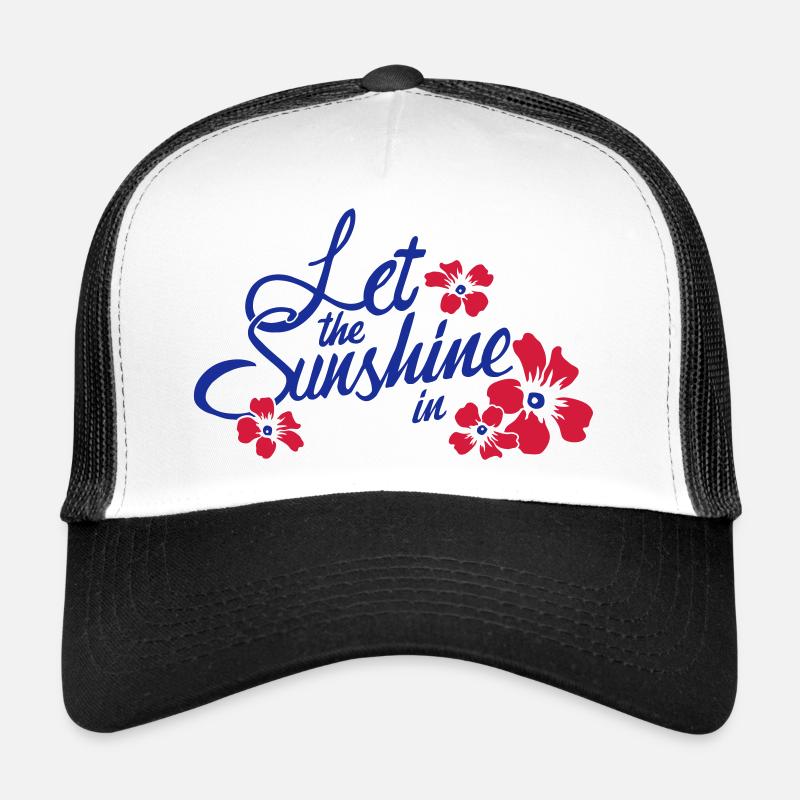 let the sunshine in - Trucker Cap - Weiß/Schwarz