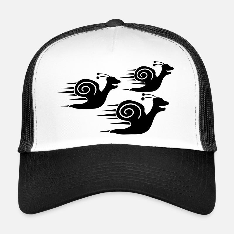 Snail Race - Casquette trucker  - blanc/noir