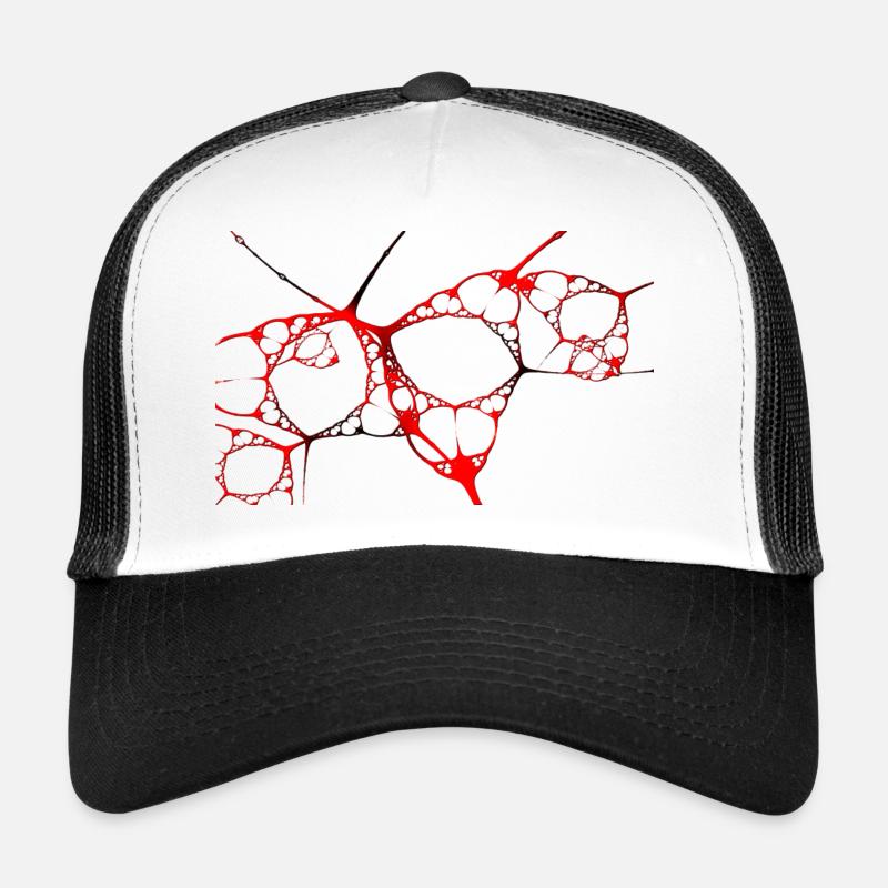 chat abstrait - Casquette trucker  - blanc/noir