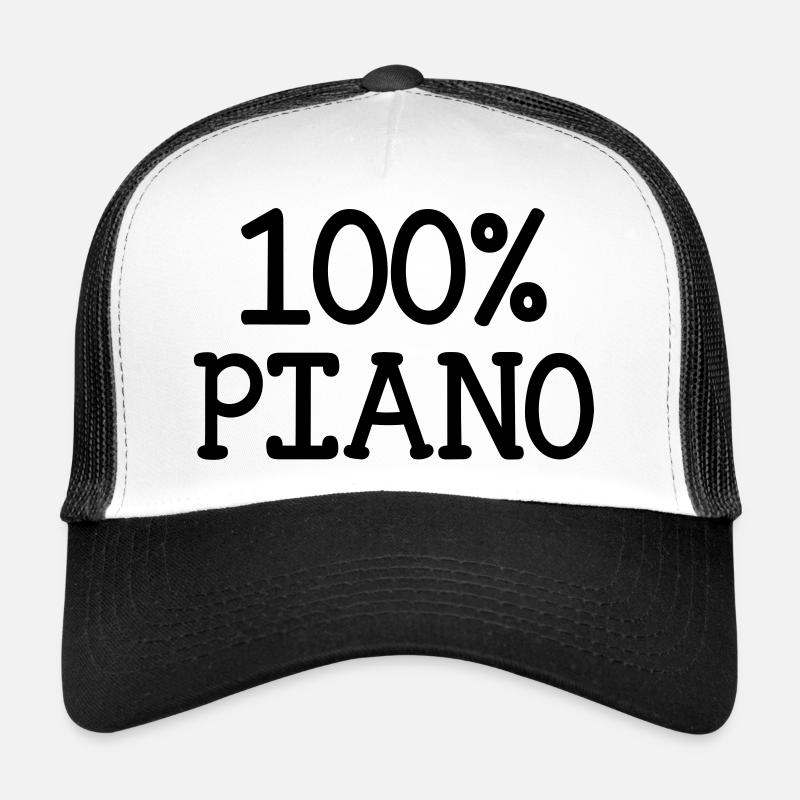 100% Piano - Trucker Cap - Weiß/Schwarz