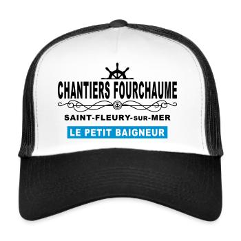chantiers fourchaume - Casquette trucker  - blanc/noir - Devant