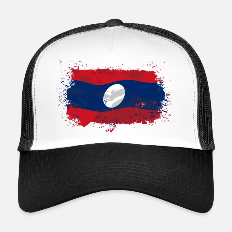 Laos Flag Trucker Cap