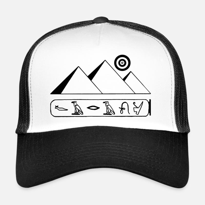 Pyramids and black pharaohs - Trucker Cap - white/black