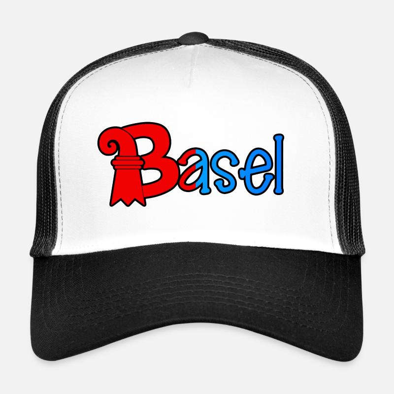 Basel RedBlue Rook Logo Trucker Cap