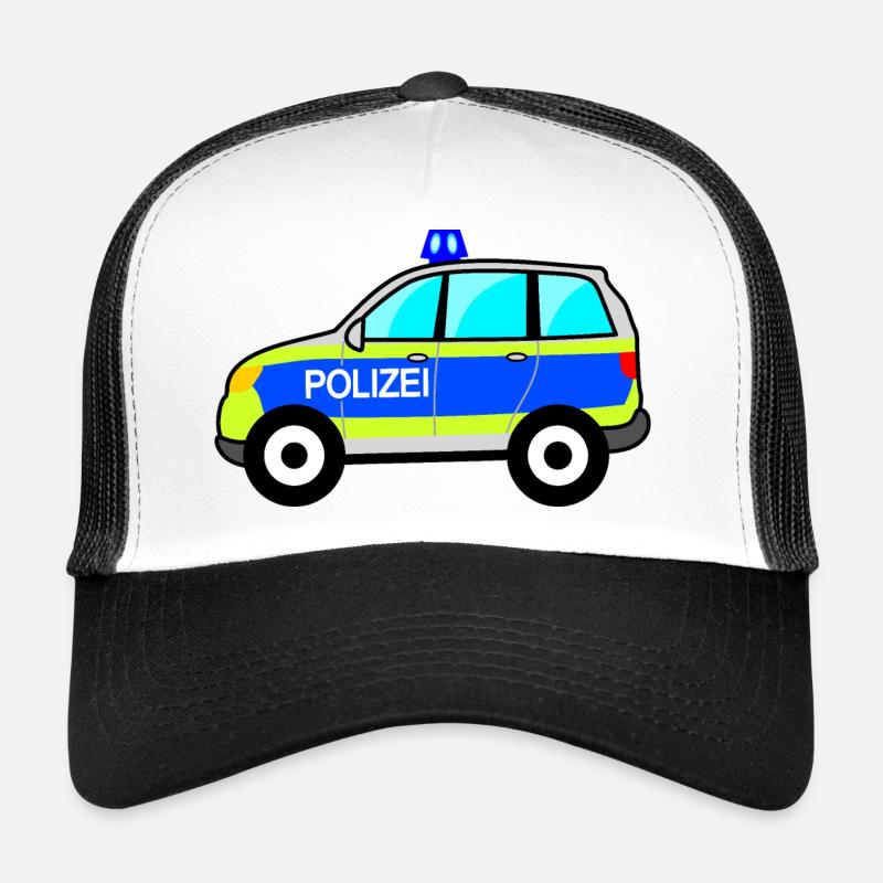 Polizeiauto, Polizei, deutsche Polizei, Blaulicht Trucker Cap