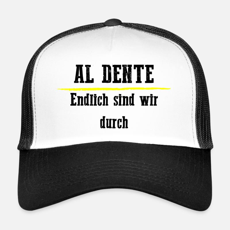 Al dente Endlich sind wir durch - Trucker Cap - Weiß/Schwarz