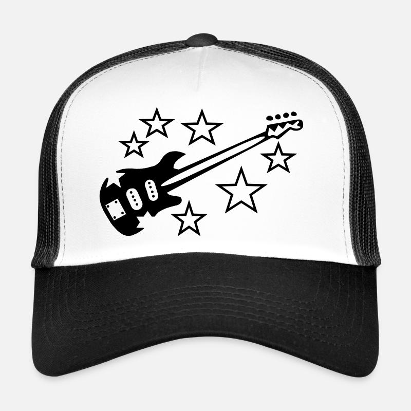 Basse E Basse musicien monochrome - Casquette trucker  - blanc/noir