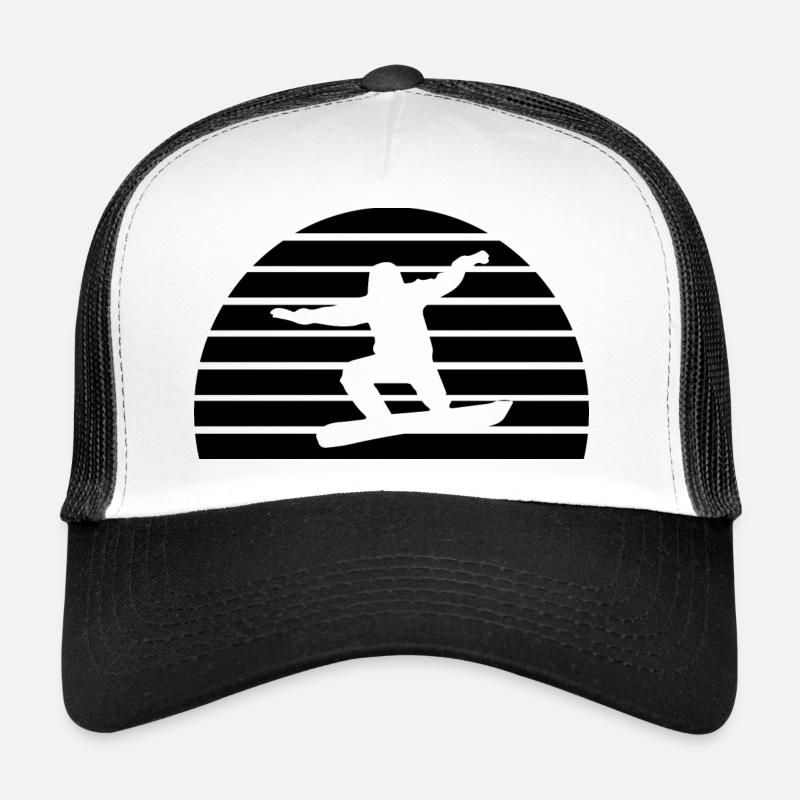 Snowboard Snowboarder - Trucker Cap - Weiß/Schwarz
