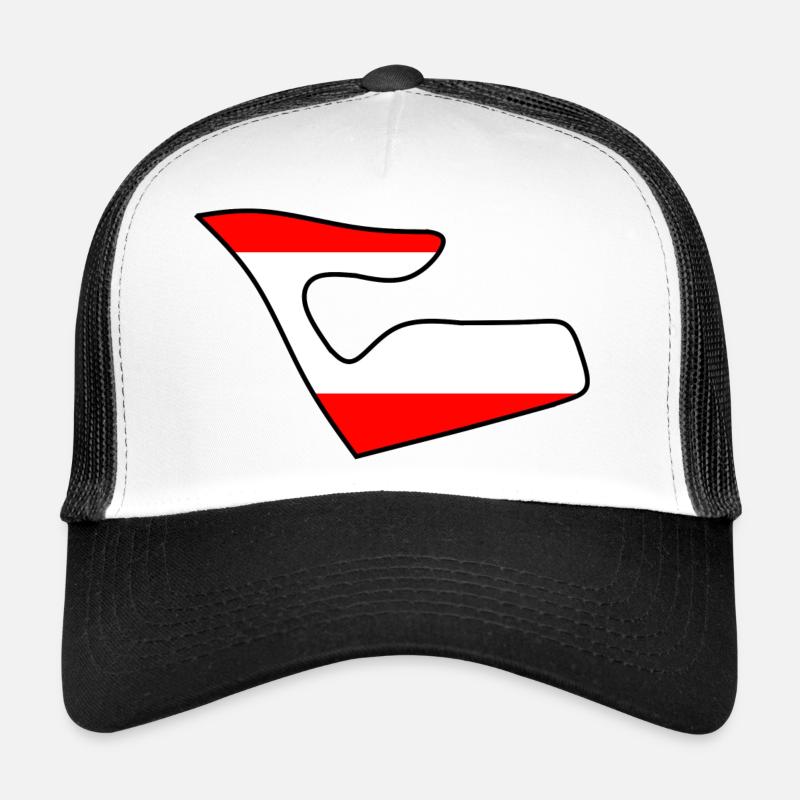 Piste de course en Autriche avec le drapeau Casquette trucker 
