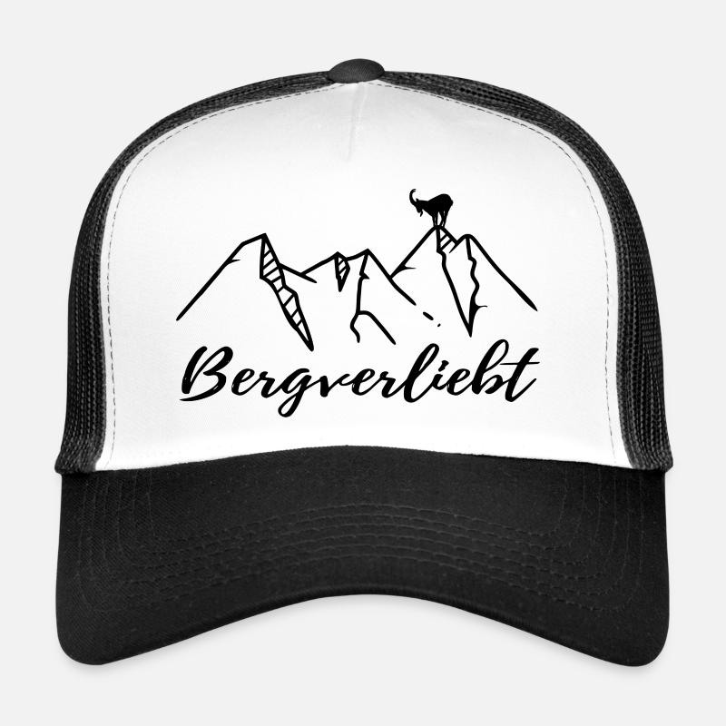 Berge - Trucker Cap - Weiß/Schwarz