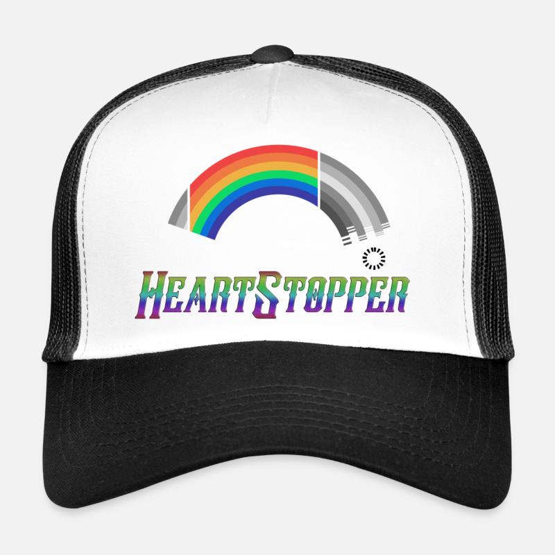 Heartstopper Herzstopper Regenbogen LBGTQIA+ - Trucker Cap - Weiß/Schwarz