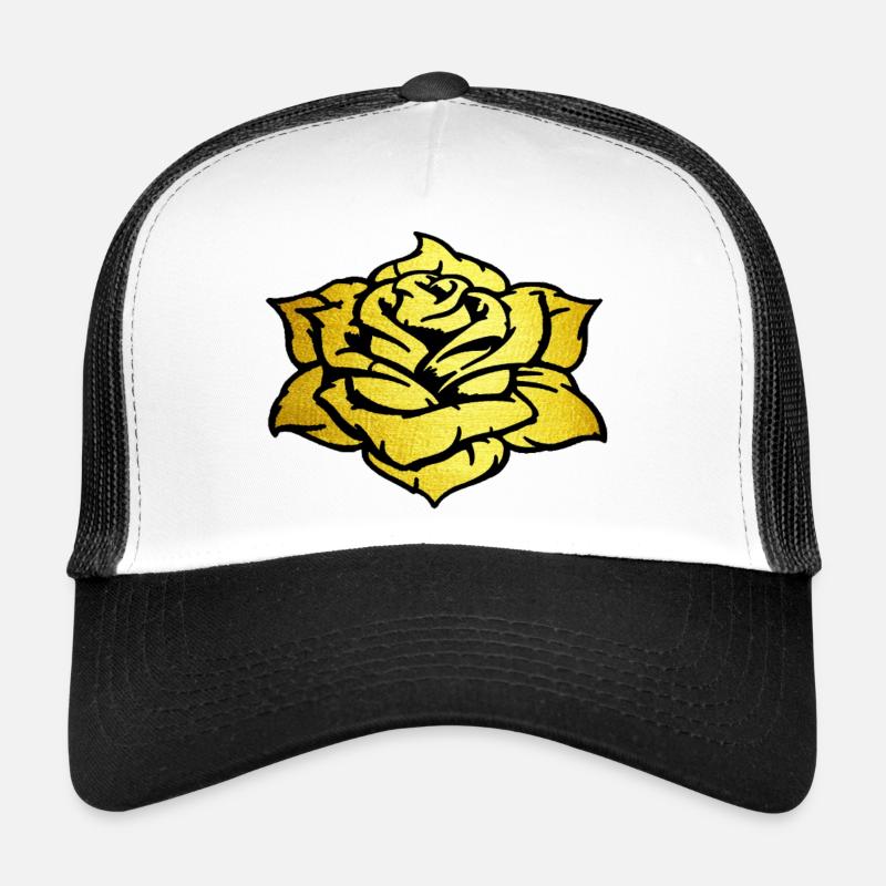 rose dorée - Casquette trucker  - blanc/noir