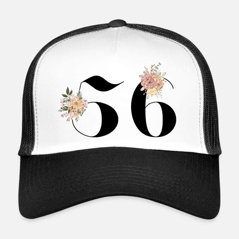 56e anniversaire fleuris (Cadeau de 56 ans) Casquette trucker 