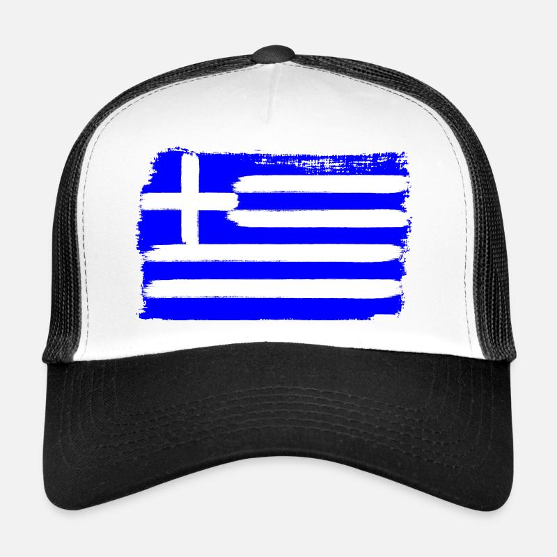 Drapeau de la Grèce utilisé look Casquette trucker 