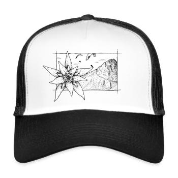 Gentian Flyer Paragliding - Trucker Cap - white/black - Front