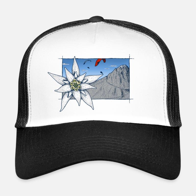 Enzian Flieger - Trucker Cap - Weiß/Schwarz