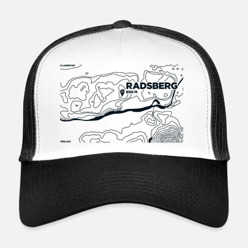 Topo Radsberg Paragliding - Trucker Cap - Weiß/Schwarz