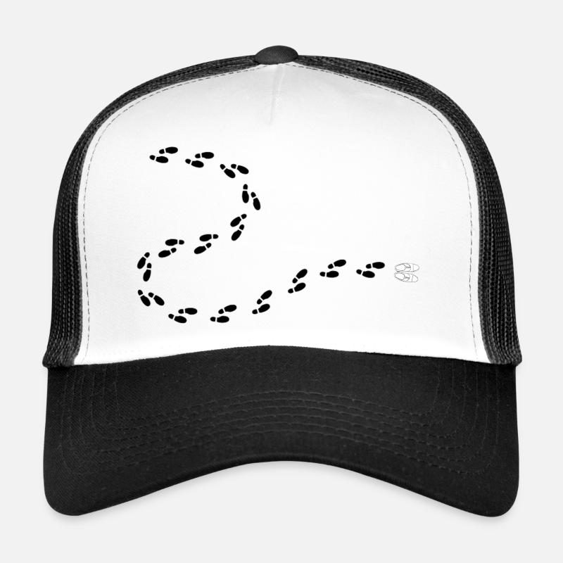 Fußspuren - Trucker Cap - Weiß/Schwarz