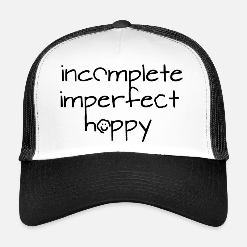 Content - Casquette trucker  - blanc/noir