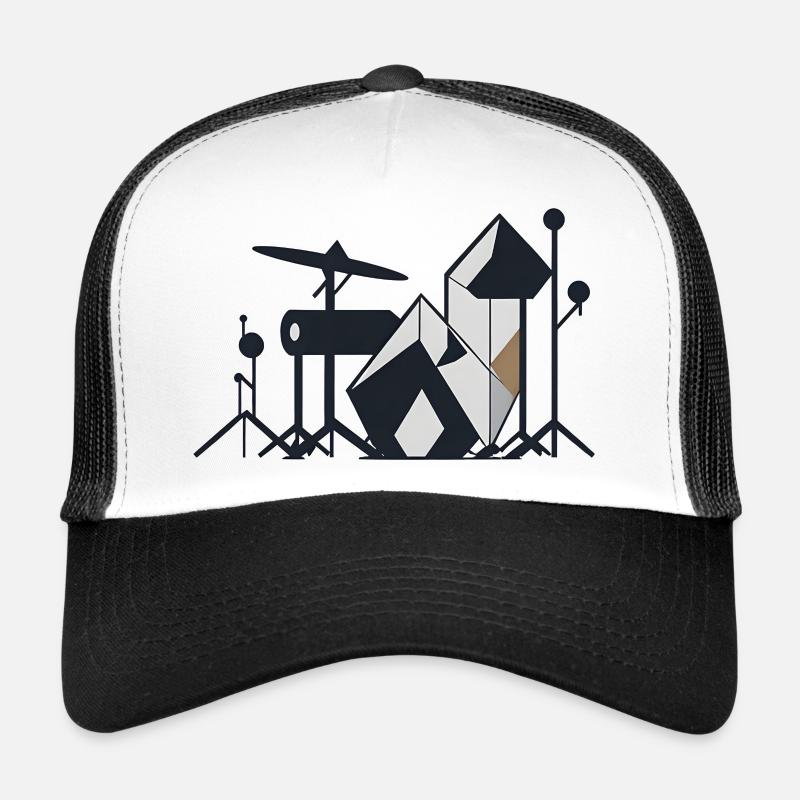 Geometric Drum Set Trucker Cap