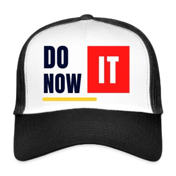 DO IT NOW - Trucker Cap - Weiß/Schwarz - Vorne