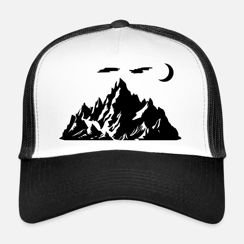 Mountain Crescent Moon Trucker Cap