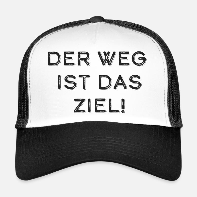 Der Weg ist das Ziel! - Trucker Cap - Weiß/Schwarz