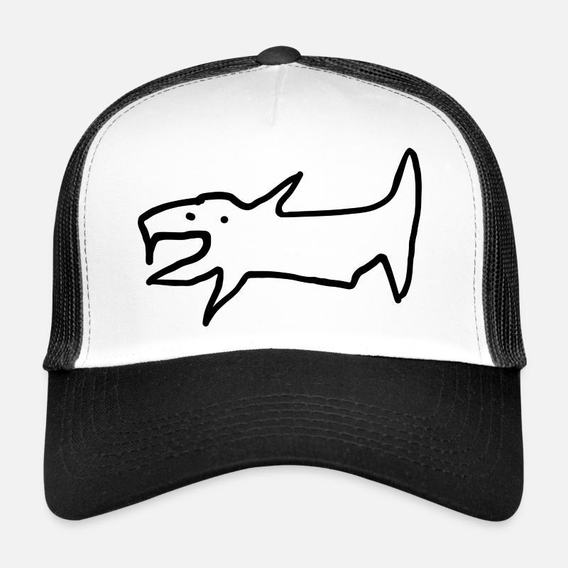 Lachs Fisch - Trucker Cap - Weiß/Schwarz