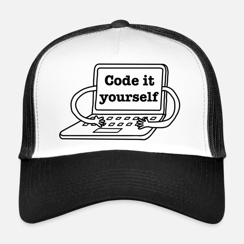 Code it yourself - Trucker Cap - Weiß/Schwarz