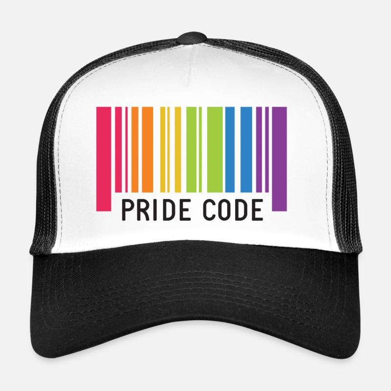 LGBT Pride Monat - Pride Code - Trucker Cap - Weiß/Schwarz