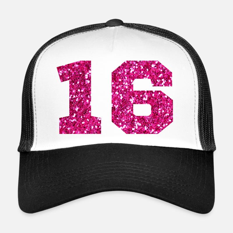 Nummer 16 Pink Glitter - 16. Jubiläum Trucker Cap