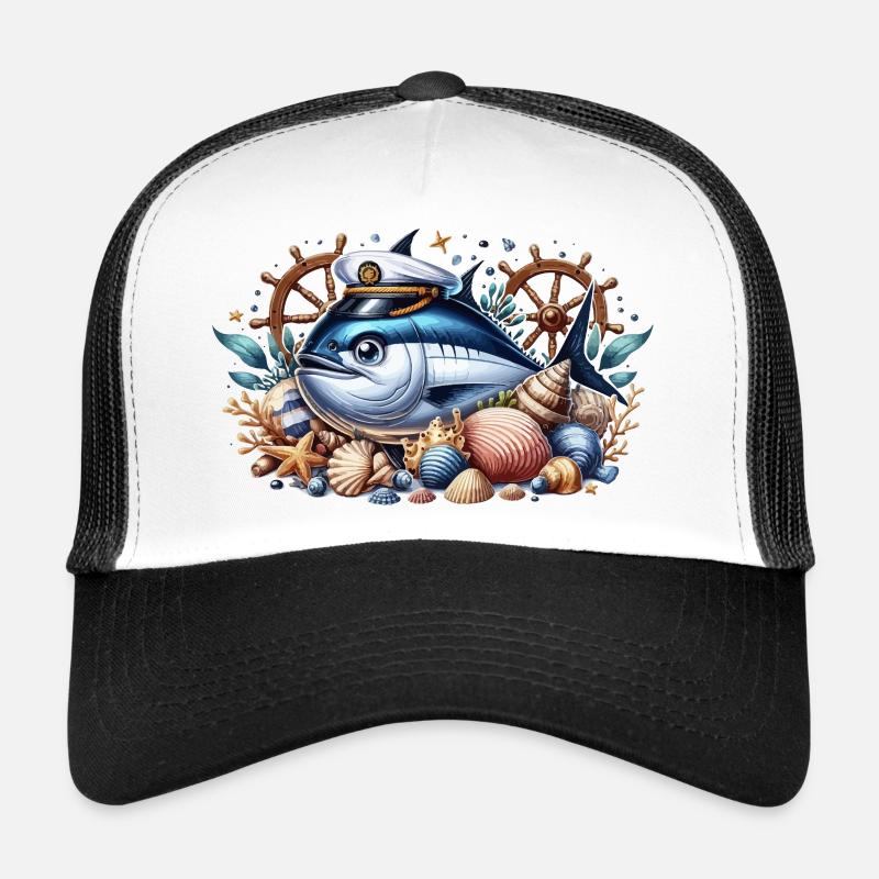 Captain Tuna - Trucker Cap - white/black