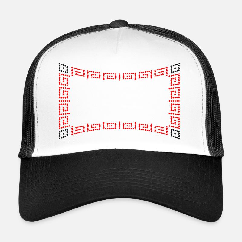 Motif de cadre rouge Casquette trucker 
