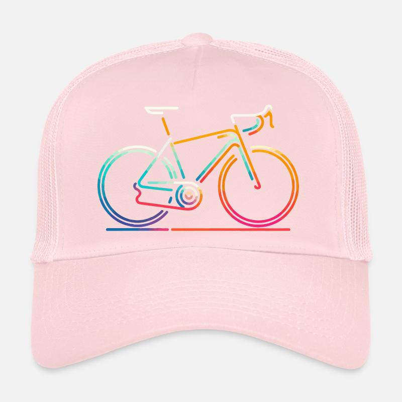 Vibrant Cycling Line Art Trucker Cap