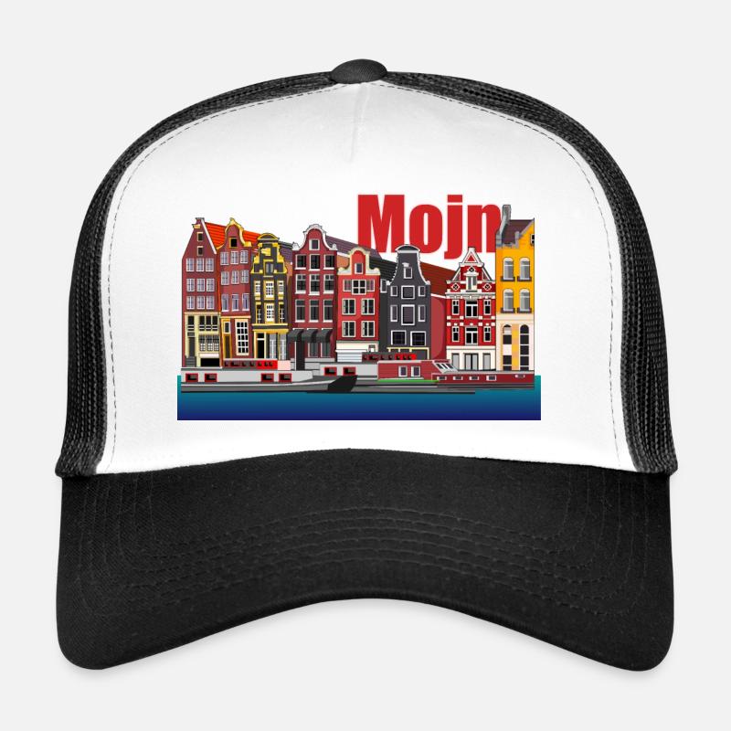 Dänemark // Illustration - Trucker Cap - Weiß/Schwarz