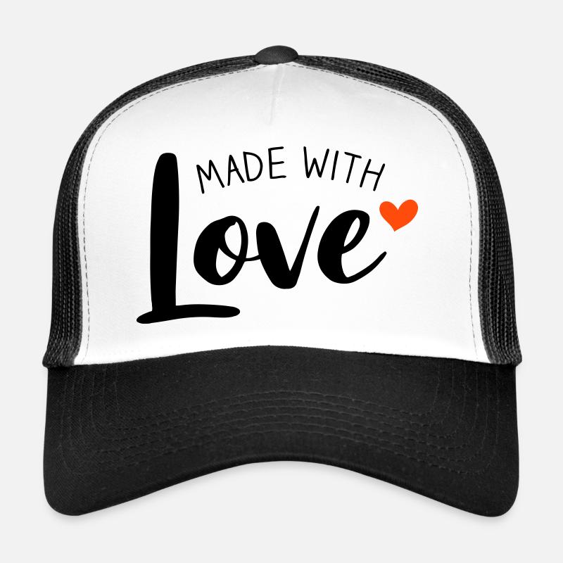 Made With Love zweifarbig - Trucker Cap - Weiß/Schwarz